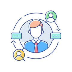 person icon, person vector illustration-simple illustration of person, perfect for person logos and themed design 