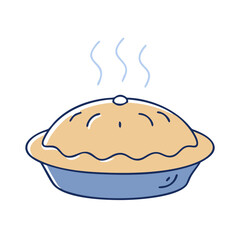 pie icon, pie vector illustration-simple illustration of pie, perfect for pie logos and themed design 