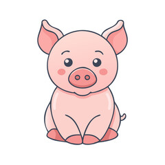 piggy icon, piggy vector illustration-simple illustration of piggy, perfect for piggy logos and themed design 