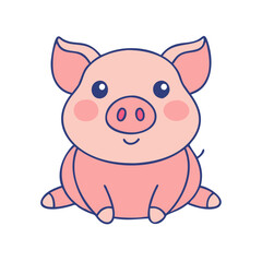 piggy icon, piggy vector illustration-simple illustration of piggy, perfect for piggy logos and themed design 