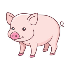 piggy icon, piggy vector illustration-simple illustration of piggy, perfect for piggy logos and themed design 