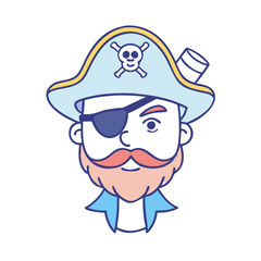 pirate icon, pirate vector illustration-simple illustration of pirate, perfect for pirate logos and themed design 