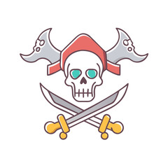 pirates icon, pirates vector illustration-simple illustration of pirates, perfect for pirates logos and themed design 