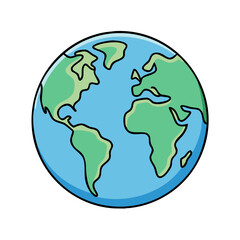 planet earth icon, planet earth vector illustration-simple illustration of planet earth, perfect for planet earth logos and themed design 