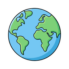 planet earth icon, planet earth vector illustration-simple illustration of planet earth, perfect for planet earth logos and themed design 