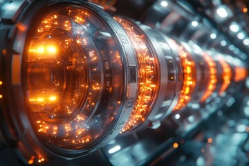 A close-up shot of various light sources in a room, suitable for use as a decorative element or to highlight specific lighting features