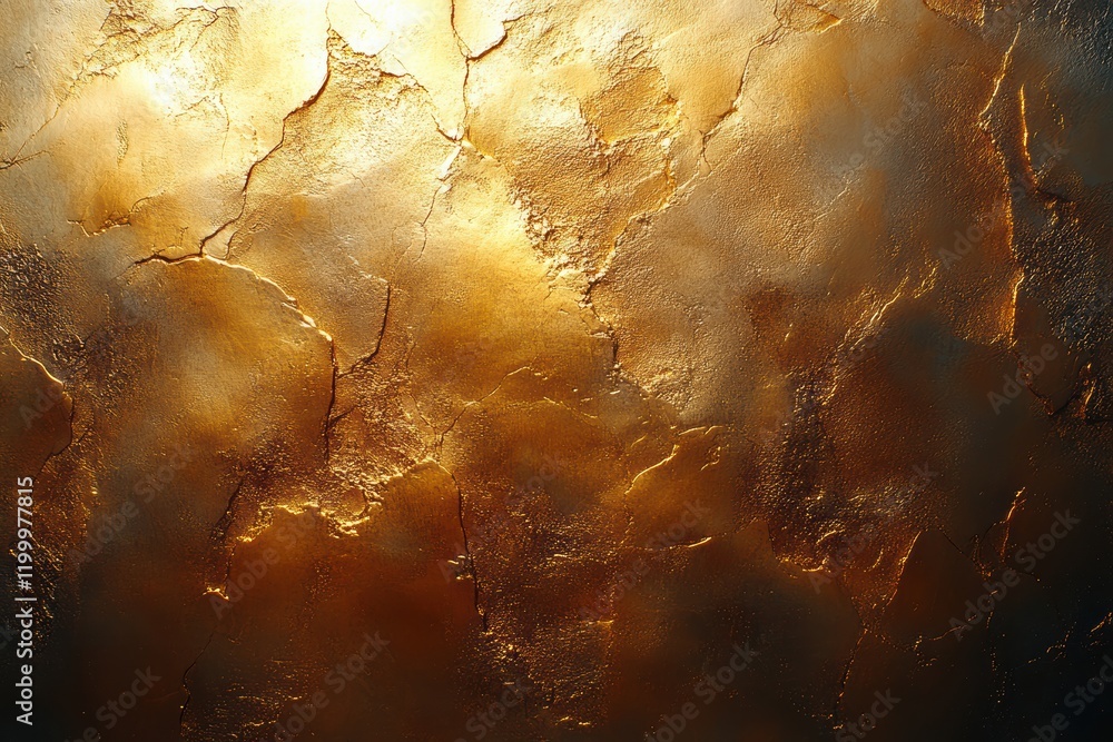 Poster solid gold background with textured shadows displaying depth and richness