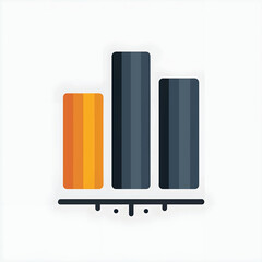 Vector of a bar chart.