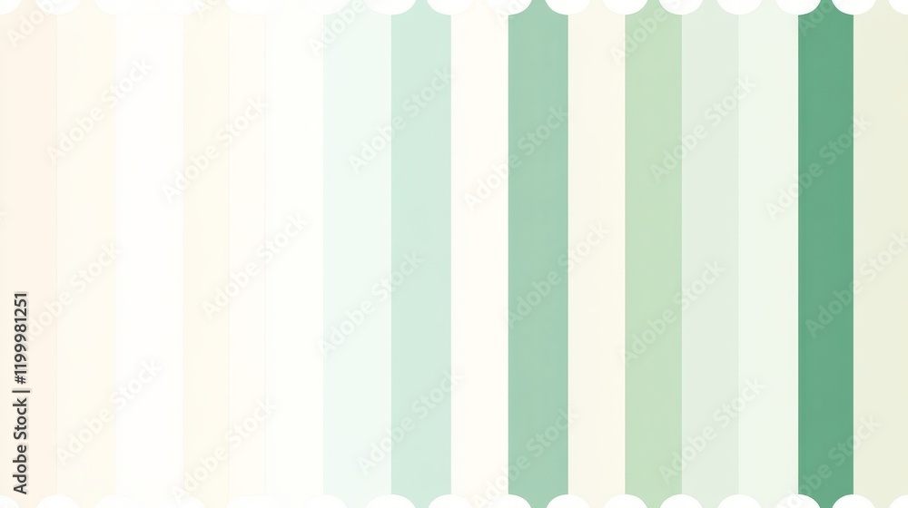 Poster a soft, abstract pattern featuring vertical stripes in varying shades of green and cream, creating a