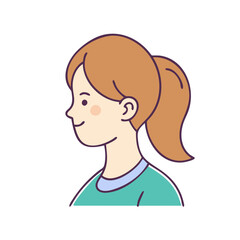 profile of young woman icon, profile of young woman vector illustration-simple illustration of profile of young woman, perfect for profile of young woman logos and themed design 