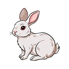 Fototapeta premium rabbit icon, rabbit vector illustration-simple illustration of rabbit, perfect for rabbit logos and themed design 