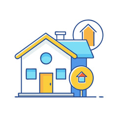 real estate icon, real estate vector illustration-simple illustration of real estate, perfect for real estate logos and themed design 