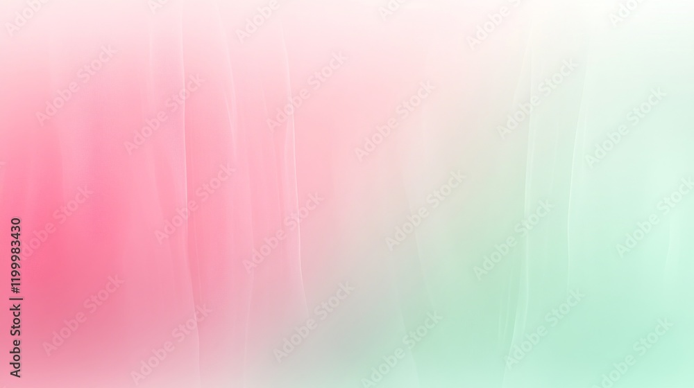 Poster a soft gradient background blending pink and green hues, creating a calm and serene atmosphere.