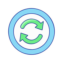 recycle button icon, recycle button vector illustration-simple illustration of recycle button, perfect for recycle button logos and themed design 