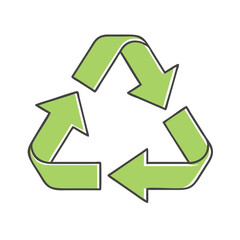 Obraz premium recycle symbol icon, recycle symbol vector illustration-simple illustration of recycle symbol, perfect for recycle symbol logos and themed design 