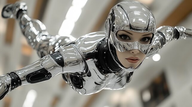 Close-up of a person wearing a shiny suit, ideal for use in editorial or commercial contexts