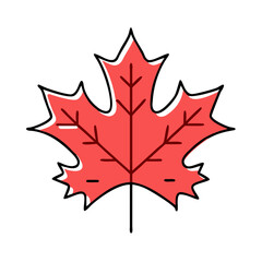 red maple leaf icon, red maple leaf vector illustration-simple illustration of red maple leaf, perfect for red maple leaf logos and themed design 