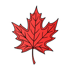 red maple leaf icon, red maple leaf vector illustration-simple illustration of red maple leaf, perfect for red maple leaf logos and themed design 
