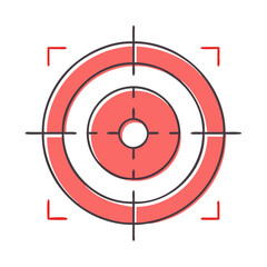 red target icon, red target vector illustration-simple illustration of red target, perfect for red target logos and themed design 