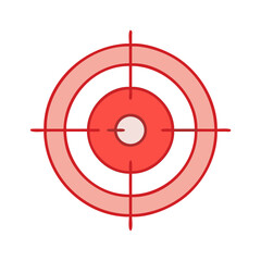 red target icon, red target vector illustration-simple illustration of red target, perfect for red target logos and themed design 