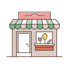 restaurant icon, restaurant vector illustration-simple illustration of restaurant, perfect for restaurant logos and themed design 