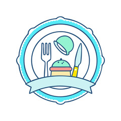 restaurant food logo icon, restaurant food logo vector illustration-simple illustration of restaurant food logo, perfect for restaurant food logo logos and themed design 