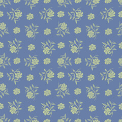 Cute hand drawn floral seamless pattern background