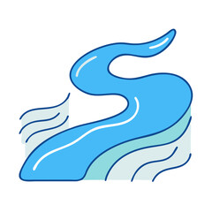 river water icon, river water vector illustration-simple illustration of river water, perfect for river water logos and themed design 