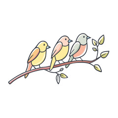 set of birds at tree branch icon, set of birds at tree branch vector illustration-simple illustration of set of birds at tree branch, perfect for set of birds at tree branch logos and themed design 