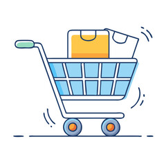 shopping cart icon, shopping cart vector illustration-simple illustration of shopping cart, perfect for shopping cart logos and themed design 