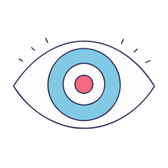 simple eye icon, simple eye vector illustration-simple illustration of simple eye, perfect for simple eye logos and themed design 