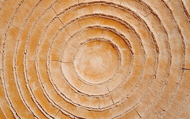 Fototapeta premium Overhead view of cracked, arid landscapes with concentric heatwave patterns radiating outward, illustrating nature s response to a global crisis