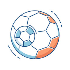 Fototapeta premium soccer icon, soccer vector illustration-simple illustration of soccer, perfect for soccer logos and themed design 