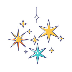 sparkle lights stars icon, sparkle lights stars vector illustration-simple illustration of sparkle lights stars, perfect for sparkle lights stars logos and themed design 