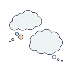 speech and thought bubbles icon, speech and thought bubbles vector illustration-simple illustration of speech and thought bubbles, perfect for speech and thought bubbles logos and themed design 