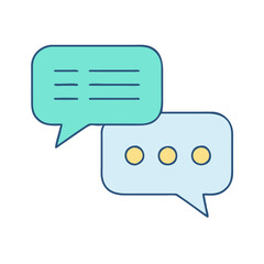 speech chat bubbles icon, speech chat bubbles vector illustration-simple illustration of speech chat bubbles, perfect for speech chat bubbles logos and themed design 