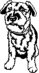 Airedale Terrier Dog Breed - Pet Vector Cut file, Dog Silhouette Stencil - Cricut file