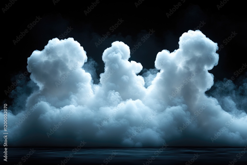Aufkleber a group of clouds floating in the air, with different shapes and sizes