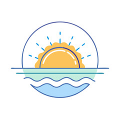 sunrise logo icon, sunrise logo vector illustration-simple illustration of sunrise logo, perfect for sunrise logo logos and themed design 