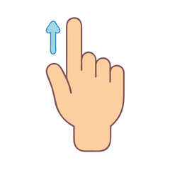 Fototapeta premium symbol of finger up icon, symbol of finger up vector illustration-simple illustration of symbol of finger up, perfect for symbol of finger up logos and themed design 