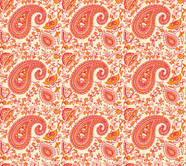 Colorful paisley floral pattern Allover floral paisley pattern