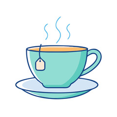 tea cup icon, tea cup vector illustration-simple illustration of tea cup, perfect for tea cup logos and themed design 