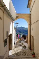 A street in Zungoli, a town in Campania, Italy.