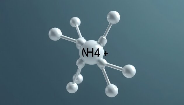 Ammonium Ion (NH4+) Molecular Structure: A 3D Model Representation