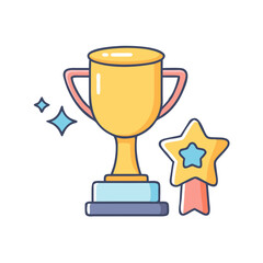 trophy icon, trophy vector illustration-simple illustration of trophy, perfect for trophy logos and themed design 