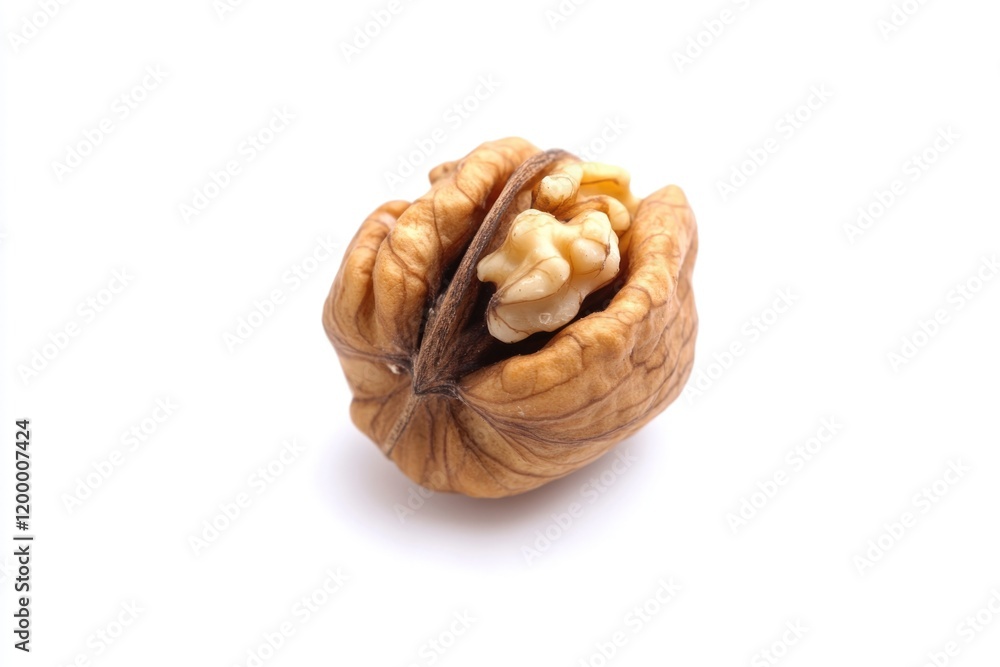 Poster a walnut shell containing one walnut