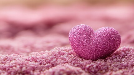 Obraz premium Pink heart in blurred background