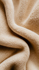 Microfiber texture with soft fibers and cozy beige tones, tactile and inviting