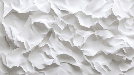 Obraz premium Abstract White Texture with Flowing Wavy Patterns and Shadows