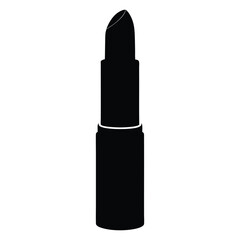A lipstick silhouette vector illustration.